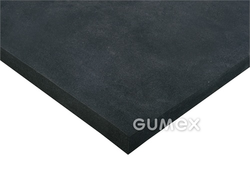 Mikroporézna guma T140 CR, hrúbka 2mm, 10000x1000mm, samozhášavá, hustota 140kg/m3, CR, -30°C/+100°C, čierna